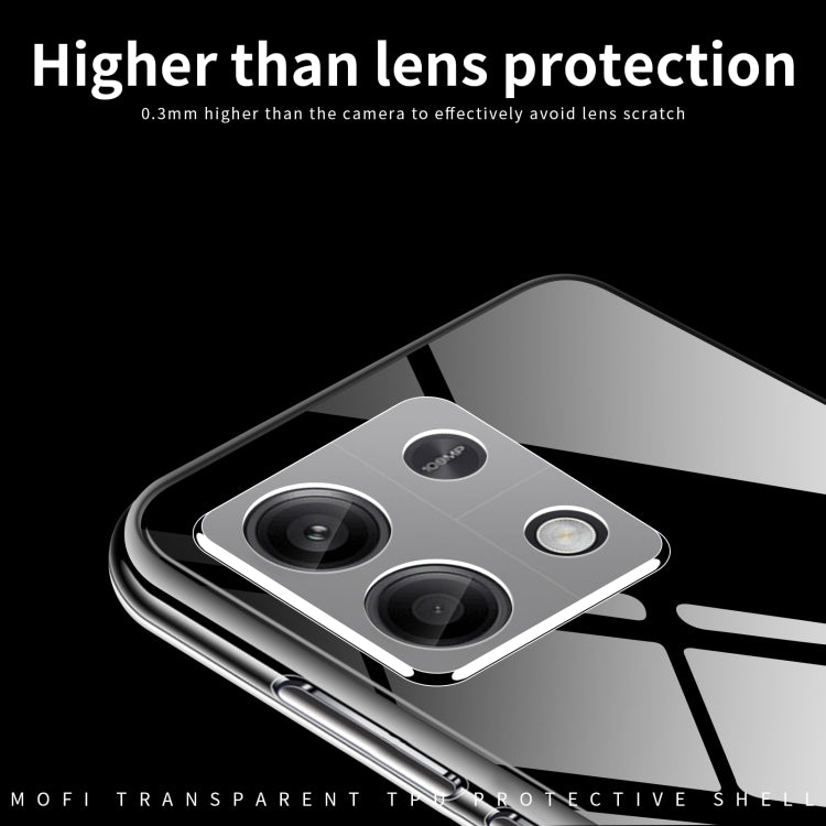 For Xiaomi Redmi Note 13 5G MOFI Ming Series Ultra-thin TPU Phone Case(Transparent) - free shipping - PMC TechLife - Order now!
