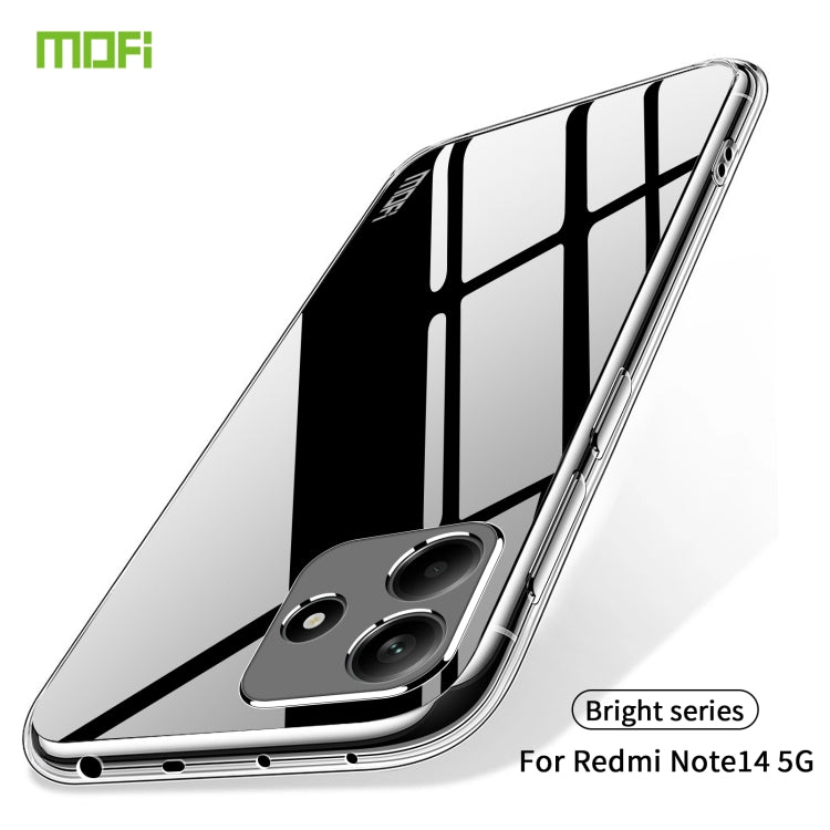 For Xiaomi Redmi Note 14 5G MOFI Ming Series Ultra-thin TPU Phone Case(Transparent) - Note 14 Cases by MOFI | Online Shopping South Africa | PMC Jewellery | Buy Now Pay Later Mobicred