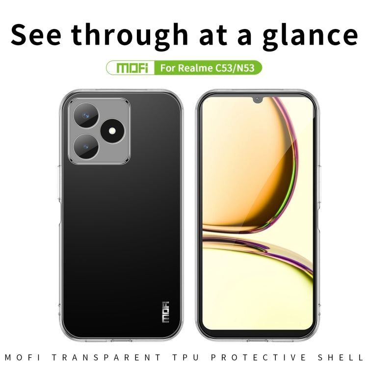 For Realme C53 / Narzo N53 MOFI Ming Series Ultra-thin TPU Phone Case(Transparent) - Realme Cases by MOFI | Online Shopping South Africa | PMC Jewellery