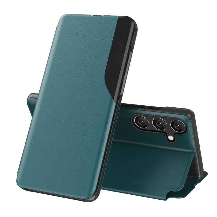For Samsung Galaxy S25+ 5G Attraction Flip Holder Leather Phone Case(Indigo) - free shipping - PMC Jewellery - Order now!
