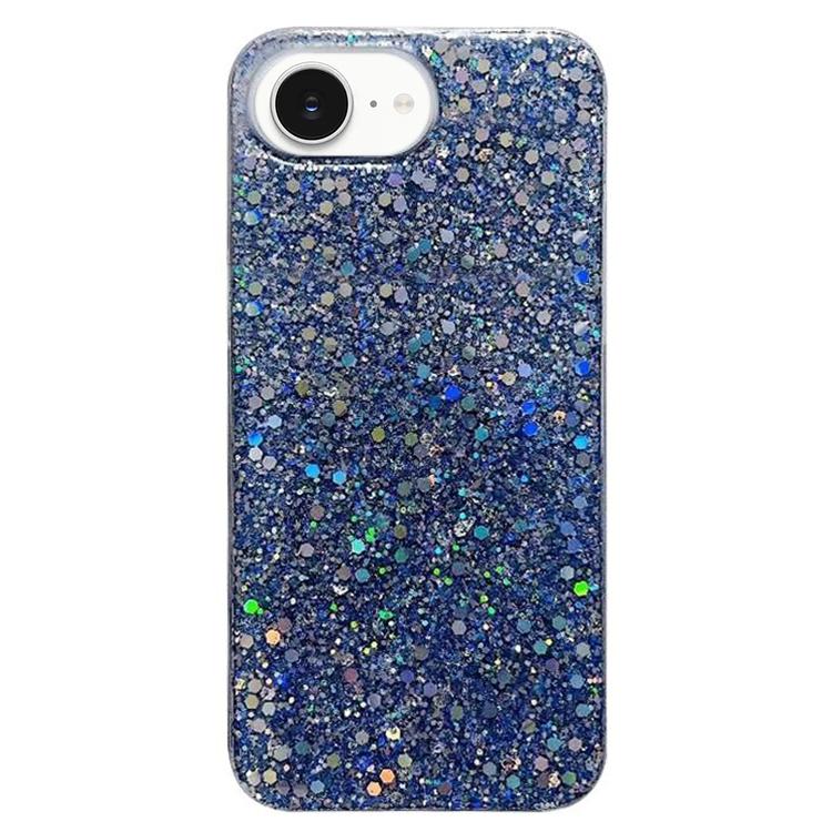 For iPhone 16e Glitter Sequins Epoxy TPU Phone Case(Blue) - iPhone 16e Cases by PMC TechLife | Online Shopping South Africa | PMC TechLife | Buy Now Pay Later Mobicred