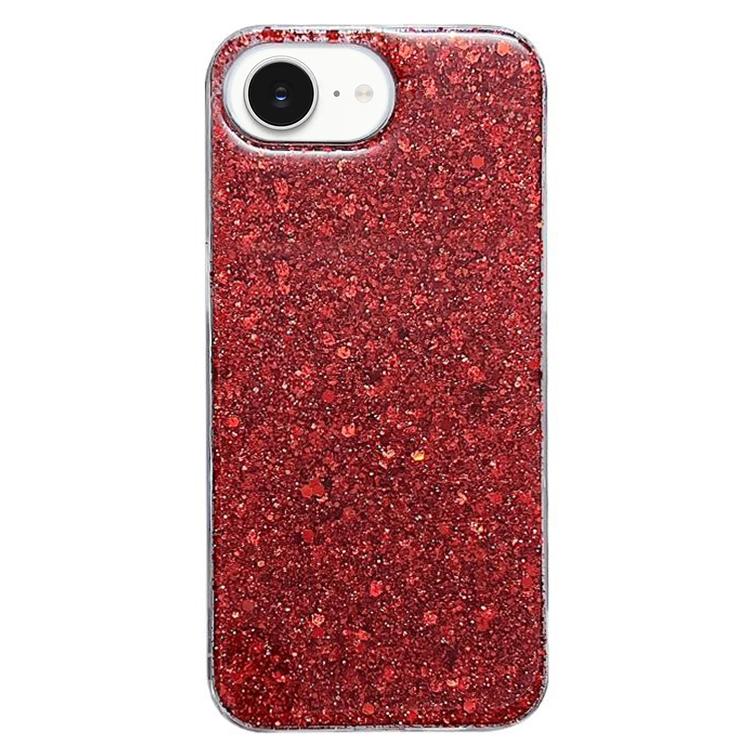 For iPhone 16e Glitter Sequins Epoxy TPU Phone Case(Red) - free shipping - PMC TechLife - Order now!