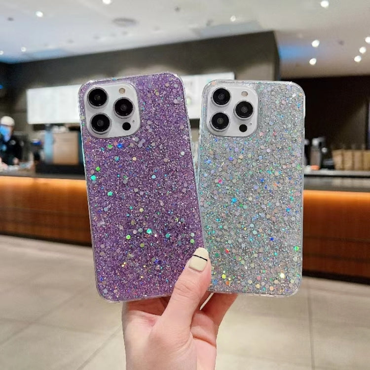 For iPhone 16 Plus Glitter Sequins Epoxy TPU Phone Case(Blue) - iPhone 16 Plus Cases by PMC TechLife | Online Shopping South Africa | PMC TechLife | Buy Now Pay Later Mobicred