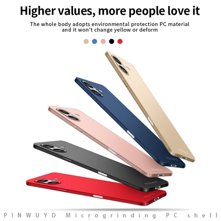 For iPhone 16 PINWUYO Micro-Frosted PC Ultra-thin Hard Phone Case with Magsafe Magnetic Ring(Red) - iPhone 16 Cases by PINWUYO | Online Shopping South Africa | PMC Jewellery | Buy Now Pay Later Mobicred