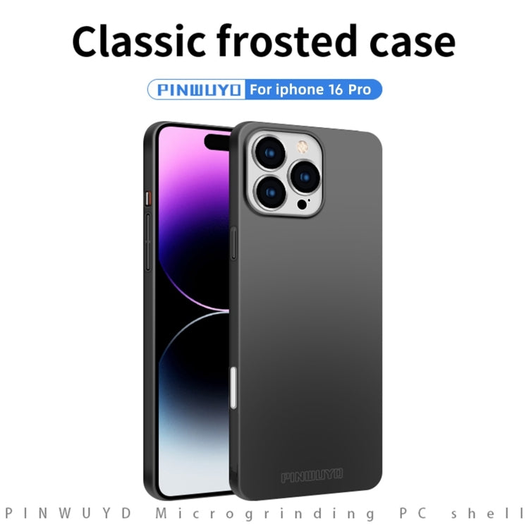 For iPhone 16 Pro PINWUYO Micro-Frosted PC Ultra-thin Hard Phone Case with Magsafe Magnetic Ring(Red) - iPhone 16 Pro Cases by PINWUYO | Online Shopping South Africa | PMC Jewellery | Buy Now Pay Later Mobicred