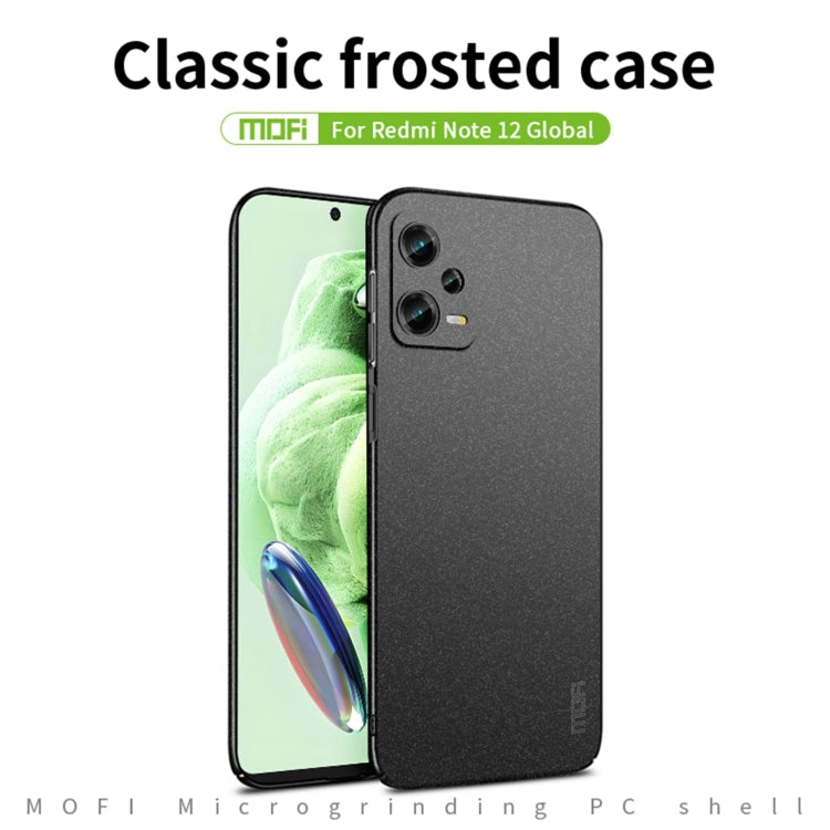 For Xiaomi Redmi Note 12 Global /Poco X5 5G MOFI Fandun Series Frosted PC Ultra-thin All-inclusive Phone Case(Green) - Xiaomi Cases by MOFI | Online Shopping South Africa | PMC Jewellery