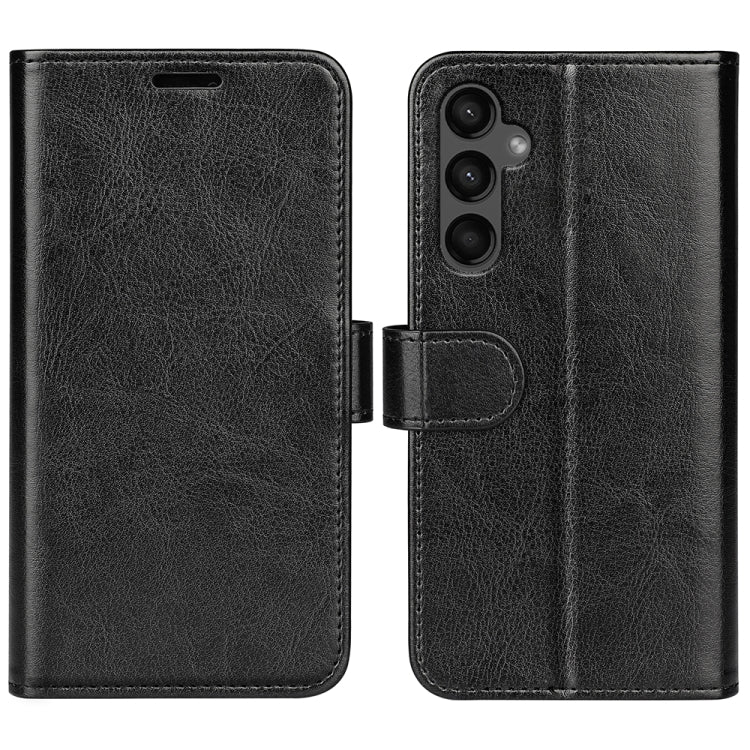 For Samsung Galaxy A15 R64 Texture Horizontal Flip Leather Phone Case(Black) - Galaxy Phone Cases by PMC Jewellery | Online Shopping South Africa | PMC Jewellery