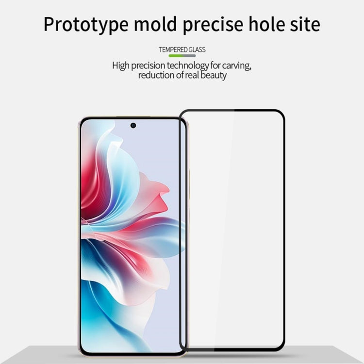 For OPPO Reno11 F PINWUYO 9H 2.5D Full Screen Tempered Glass Film(Black) - Reno11 F Tempered Glass by PINWUYO | Online Shopping South Africa | PMC Jewellery | Buy Now Pay Later Mobicred