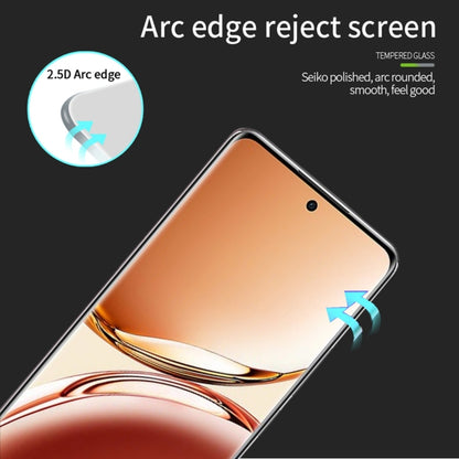 For OPPO Reno12 F / A3 PINWUYO 9H 2.5D Full Screen Tempered Glass Film(Black) - Reno12 F Tempered Glass by PINWUYO | Online Shopping South Africa | PMC Jewellery | Buy Now Pay Later Mobicred