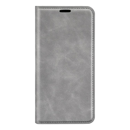 or Samsung Galaxy S25 Ultra 5G Retro-skin Magnetic Suction Leather Phone Case(Grey) - Galaxy S25 Ultra 5G Cases by PMC Jewellery | Online Shopping South Africa | PMC Jewellery | Buy Now Pay Later Mobicred