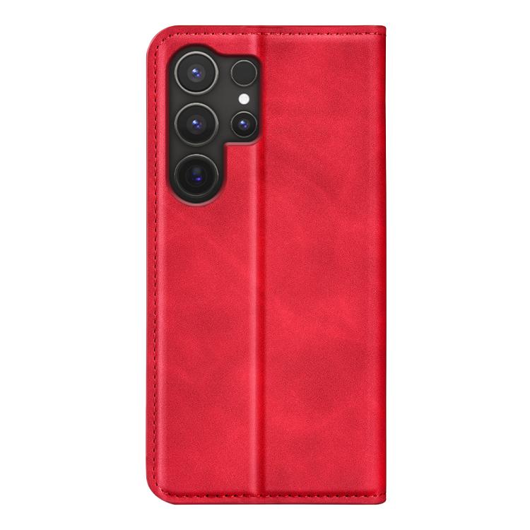 or Samsung Galaxy S25 Ultra 5G Retro-skin Magnetic Suction Leather Phone Case(Red) - Galaxy S25 Ultra 5G Cases by PMC Jewellery | Online Shopping South Africa | PMC Jewellery | Buy Now Pay Later Mobicred