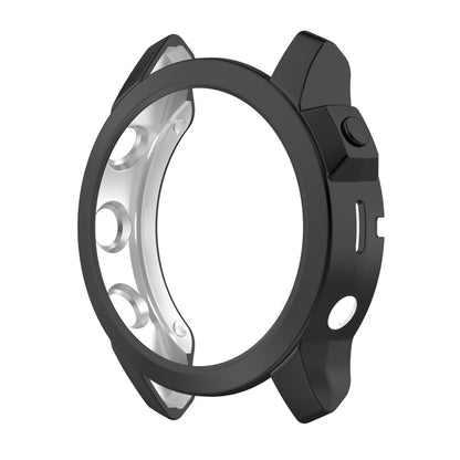 For Garmin Fenix 7 Pro Half Package Electroplated TPU Watch Protective Case(Black) - Watch Cases by PMC Jewellery | Online Shopping South Africa | PMC Jewellery