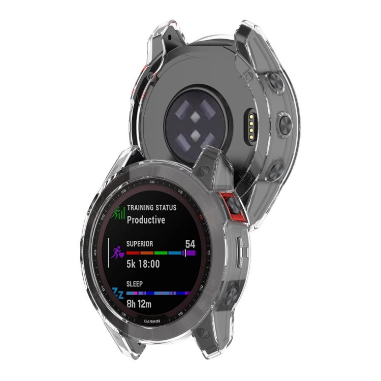 For Garmin Epix Pro 47mm Half-Package TPU Watch Protective Case(Transparent) - Watch Cases by PMC Jewellery | Online Shopping South Africa | PMC Jewellery