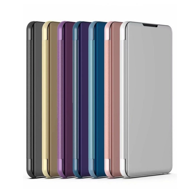 For iPhone 16 Pro Plated Mirror Horizontal Flip Leather Phone Case with Holder(Purple Blue) - iPhone 16 Pro Cases by PMC Jewellery | Online Shopping South Africa | PMC Jewellery | Buy Now Pay Later Mobicred