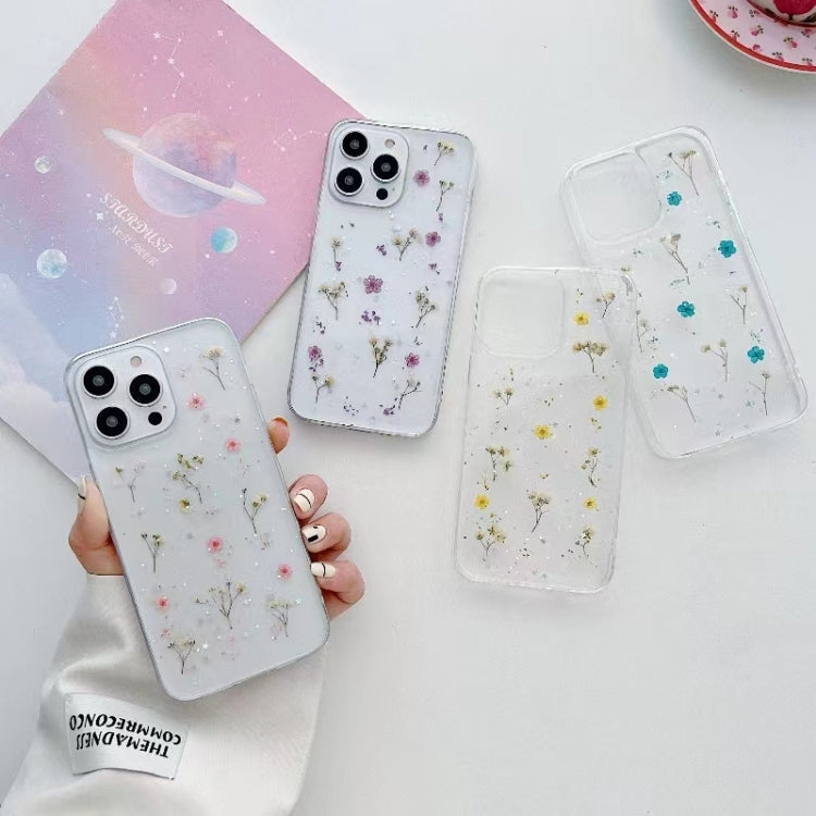 For iPhone 16e Gypsophila Flowers Pattern TPU Protective Phone Case(Green) - iPhone 16e Cases by PMC TechLife | Online Shopping South Africa | PMC TechLife | Buy Now Pay Later Mobicred