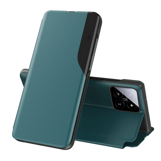 For Xiaomi 14 Attraction Flip Holder Leather Phone Case(Green) - 14 Cases by PMC Jewellery | Online Shopping South Africa | PMC Jewellery