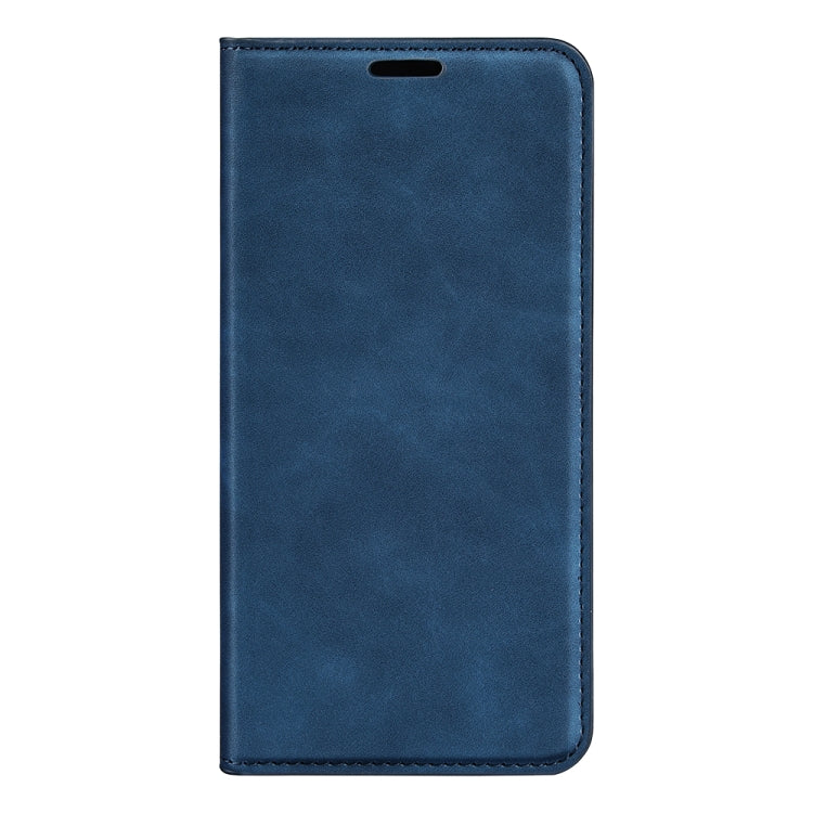 For Motorola Moto G 5G 2024 Retro-skin Magnetic Suction Leather Phone Case(Dark Blue) - Motorola Cases by PMC Jewellery | Online Shopping South Africa | PMC Jewellery | Buy Now Pay Later Mobicred