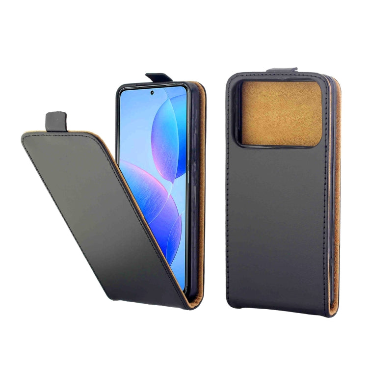 For Xiaomi Redmi K70 / K70 Pro Vertical Flip Leather Phone Case with Card Slot(Black) - K70 Pro Cases by PMC Jewellery | Online Shopping South Africa | PMC Jewellery | Buy Now Pay Later Mobicred