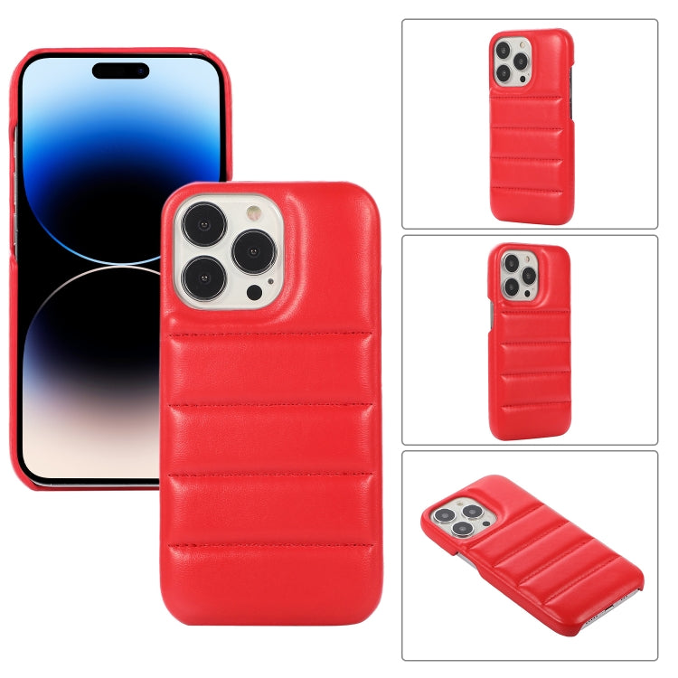 For iPhone 15 Pro Down Jacket Airbag Shockproof Phone Case(Red) - iPhone 15 Pro Cases by PMC Jewellery | Online Shopping South Africa | PMC Jewellery | Buy Now Pay Later Mobicred