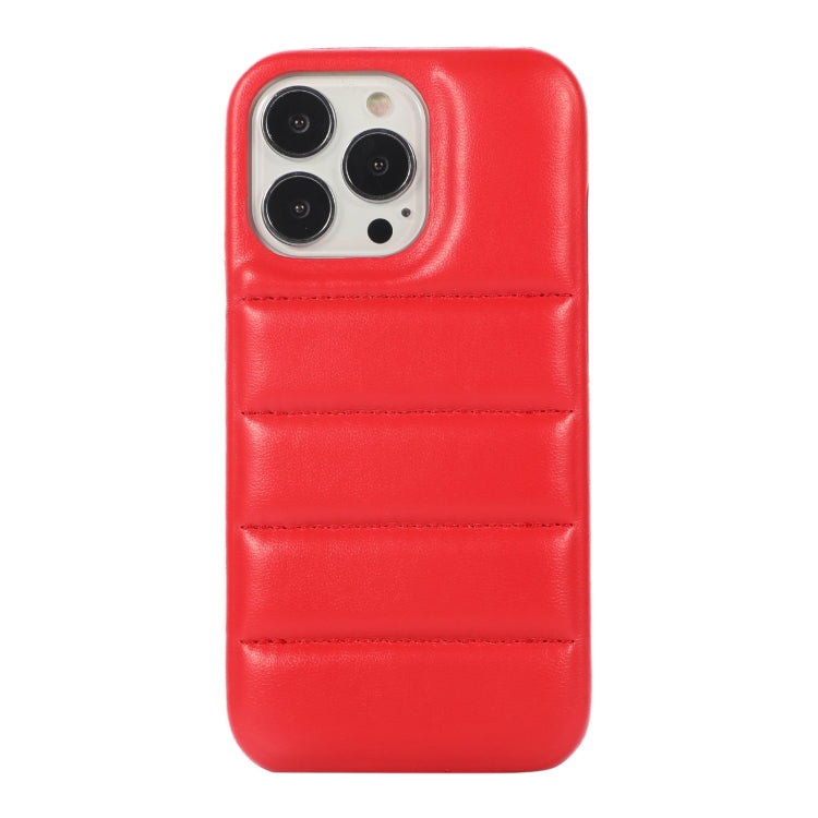 For iPhone 15 Pro Down Jacket Airbag Shockproof Phone Case(Red) - iPhone 15 Pro Cases by PMC Jewellery | Online Shopping South Africa | PMC Jewellery | Buy Now Pay Later Mobicred