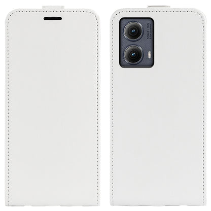 For Motorola Edge 5G 2024 R64 Texture Single Vertical Flip Leather Phone Case(White) - Motorola Cases by PMC Jewellery | Online Shopping South Africa | PMC Jewellery | Buy Now Pay Later Mobicred