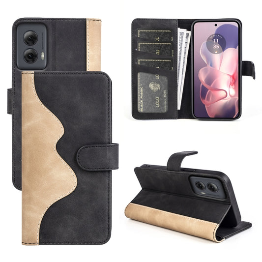 For Motolora Moto G Power 5G 2024 Stitching Horizontal Flip Leather Phone Case(Black) - Motorola Cases by PMC Jewellery | Online Shopping South Africa | PMC Jewellery | Buy Now Pay Later Mobicred