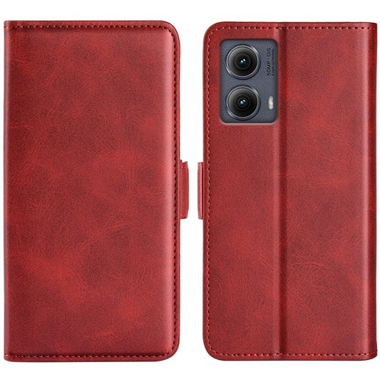 For Motorola Edge 5G 2024 Dual-side Magnetic Buckle Horizontal Flip Leather Phone Case(Red) - Motorola Cases by PMC Jewellery | Online Shopping South Africa | PMC Jewellery | Buy Now Pay Later Mobicred