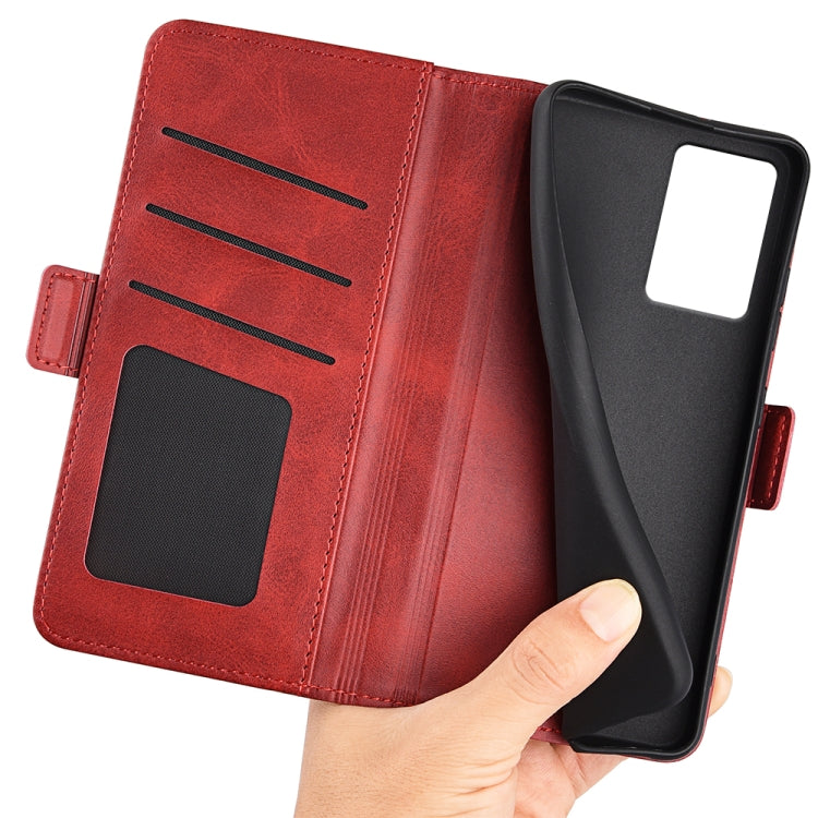 For Motorola Edge 5G 2024 Dual-side Magnetic Buckle Horizontal Flip Leather Phone Case(Red) - Motorola Cases by PMC Jewellery | Online Shopping South Africa | PMC Jewellery | Buy Now Pay Later Mobicred