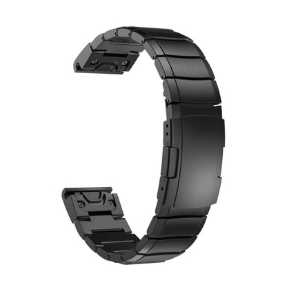 For Garmin Forerunner 945 22mm Titanium Alloy Quick Release Watch Band(Black) - Watch Bands by PMC Jewellery | Online Shopping South Africa | PMC Jewellery