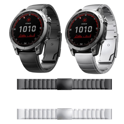 For Garmin Fenix 6 GPS 22mm Titanium Alloy Quick Release Watch Band(Black) - Watch Bands by PMC Jewellery | Online Shopping South Africa | PMC Jewellery