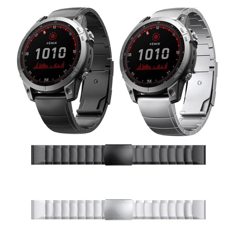 For Garmin Forerunner 945 22mm Titanium Alloy Quick Release Watch Band(Black) - Watch Bands by PMC TechLife | Online Shopping South Africa | PMC TechLife