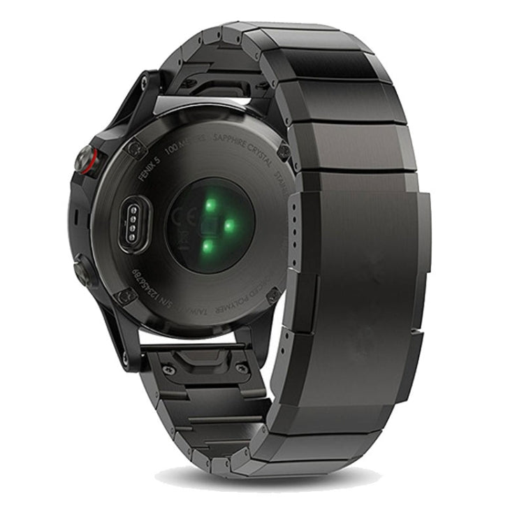 For Garmin Fenix 6X 26mm Titanium Alloy Quick Release Watch Band(Black) - Watch Bands by PMC TechLife | Online Shopping South Africa | PMC TechLife