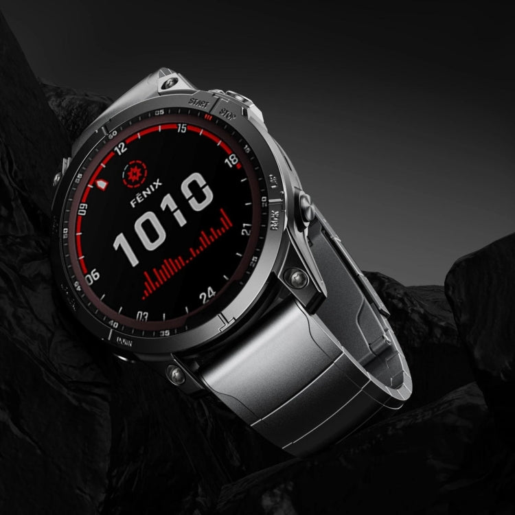 For Garmin Fenix 6X 26mm Titanium Alloy Quick Release Watch Band(Black) - Watch Bands by PMC TechLife | Online Shopping South Africa | PMC TechLife