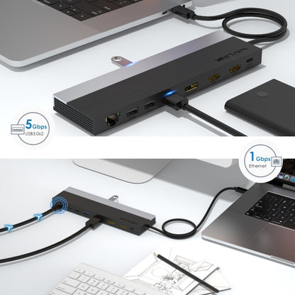 Wavlink UMD08 DisplayPort 12 in 1 Type-C Triple Display Docking Station - USB HUB by WAVLINK | Online Shopping South Africa | PMC Jewellery | Buy Now Pay Later Mobicred