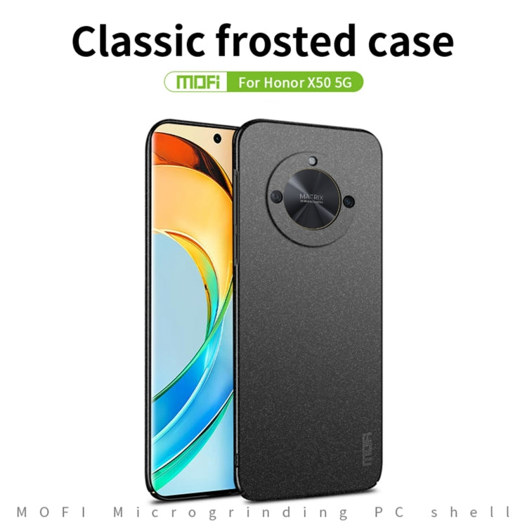 For Honor X50 5G MOFI Fandun Series Frosted PC Ultra-thin All-inclusive Phone Case(Black) - Honor Cases by MOFI | Online Shopping South Africa | PMC Jewellery