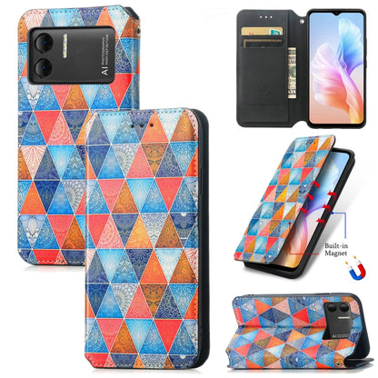 For DOOGEE X98 Pro / X98 CaseNeo Colorful Magnetic Leather Phone Case(Rhombus Mandala) - Doogee Cases by PMC Jewellery | Online Shopping South Africa | PMC Jewellery | Buy Now Pay Later Mobicred