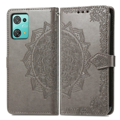 For Blackview C30 Pro Mandala Flower Embossed Leather Phone Case(Gray) - More Brand by PMC Jewellery | Online Shopping South Africa | PMC Jewellery