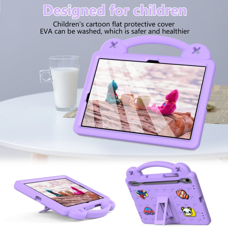 For Samsung Galaxy Tab S9 X710/X716B Handle Kickstand Children EVA Shockproof Tablet Case(Light Purple) - Galaxy Tab S9 Cases by PMC Jewellery | Online Shopping South Africa | PMC Jewellery | Buy Now Pay Later Mobicred