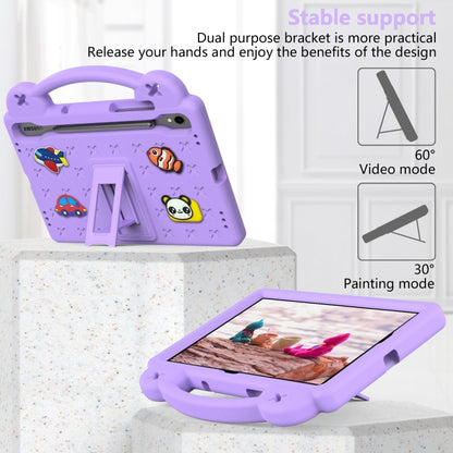 For Samsung Galaxy Tab S9 X710/X716B Handle Kickstand Children EVA Shockproof Tablet Case(Light Purple) - Galaxy Tab S9 Cases by PMC Jewellery | Online Shopping South Africa | PMC Jewellery | Buy Now Pay Later Mobicred