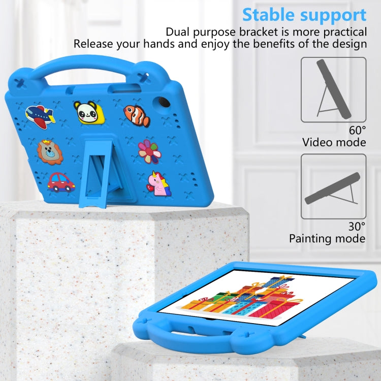 For Samsung Galaxy Tab A9+ X216B Handle Kickstand Children EVA Shockproof Tablet Case(Sky Blue) - Galaxy Tab A9+ by PMC Jewellery | Online Shopping South Africa | PMC Jewellery