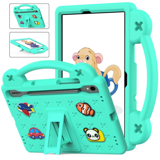 For Samsung Galaxy Tab S9 FE / X510N Handle Kickstand Children EVA Shockproof Tablet Case(Mint Green) - Galaxy Tab S9 FE by PMC Jewellery | Online Shopping South Africa | PMC Jewellery