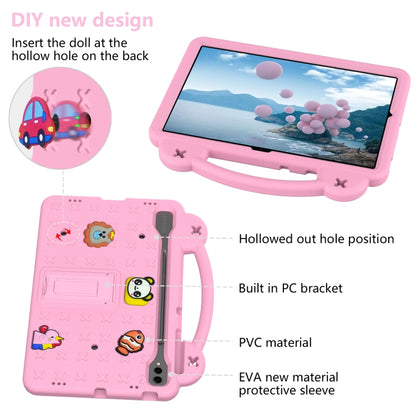 For Samsung Galaxy Tab S9 FE+ 12.4 X610N Handle Kickstand Children EVA Shockproof Tablet Case(Pink) - Galaxy Tab S9 FE+ by PMC Jewellery | Online Shopping South Africa | PMC Jewellery