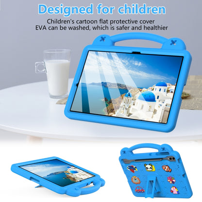 For Samsung Galaxy Tab S9 FE+ 12.4 X610N Handle Kickstand Children EVA Shockproof Tablet Case(Sky Blue) - Galaxy Tab S9 FE+ by PMC Jewellery | Online Shopping South Africa | PMC Jewellery | Buy Now Pay Later Mobicred