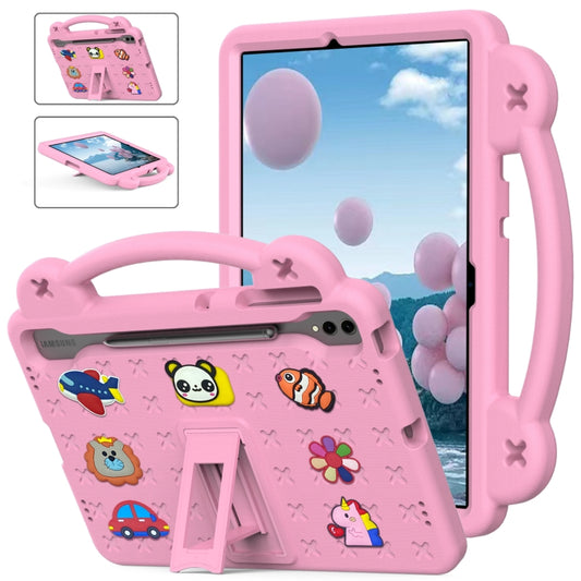 For Samsung Galaxy Tab S9+ 12.4 X810 Handle Kickstand Children EVA Shockproof Tablet Case(Pink) - Galaxy Tab S9+ Cases by PMC Jewellery | Online Shopping South Africa | PMC Jewellery | Buy Now Pay Later Mobicred