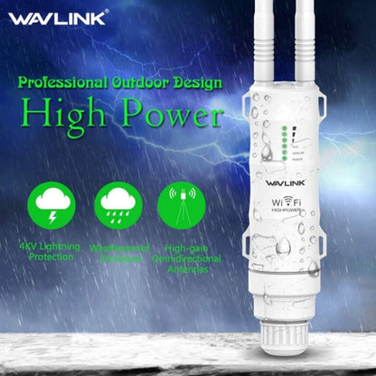 WAVLINK WN570HA1 Weatherproof 2.4+5GHz 600Mbps Outdoor WiFi Range Router Extender, Plug:AU Plug - Wireless Routers by WAVLINK | Online Shopping South Africa | PMC Jewellery | Buy Now Pay Later Mobicred