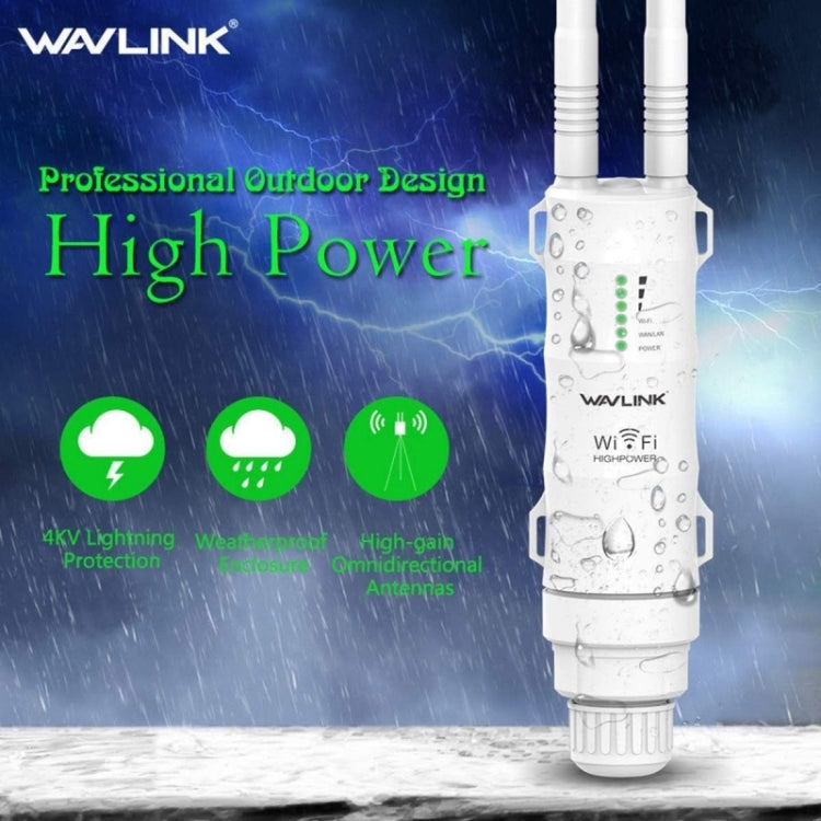 WAVLINK WN570HA1 Weatherproof 2.4+5GHz 600Mbps Outdoor WiFi Range Router Extender, Plug:UK Plug - Wireless Routers by WAVLINK | Online Shopping South Africa | PMC Jewellery | Buy Now Pay Later Mobicred