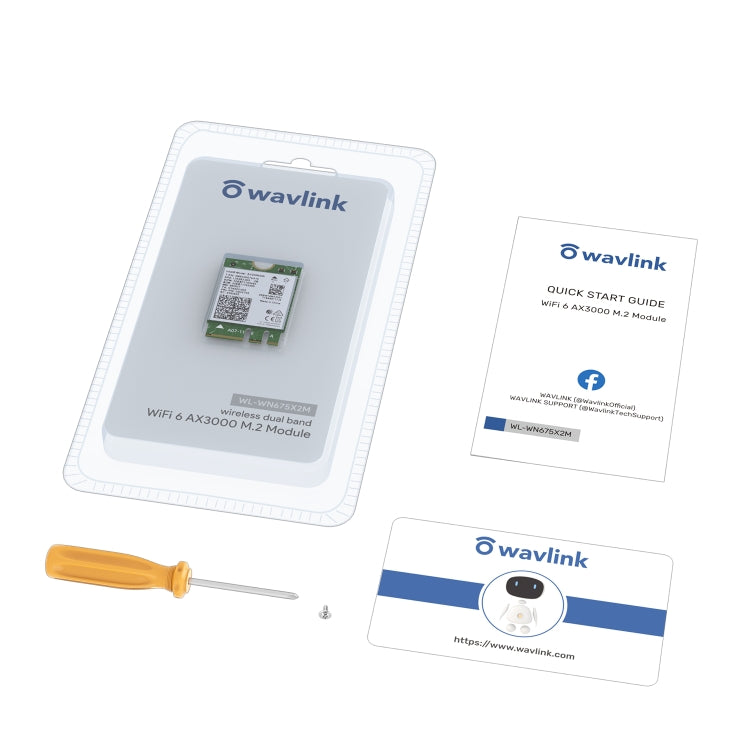 WAVLINK WN675X2M 2.4GHz/5GHz Dual Band WiFi 6 AX3000 M.2 Module BT5.2  Network Card - USB Network Adapter by WAVLINK | Online Shopping South Africa | PMC Jewellery | Buy Now Pay Later Mobicred