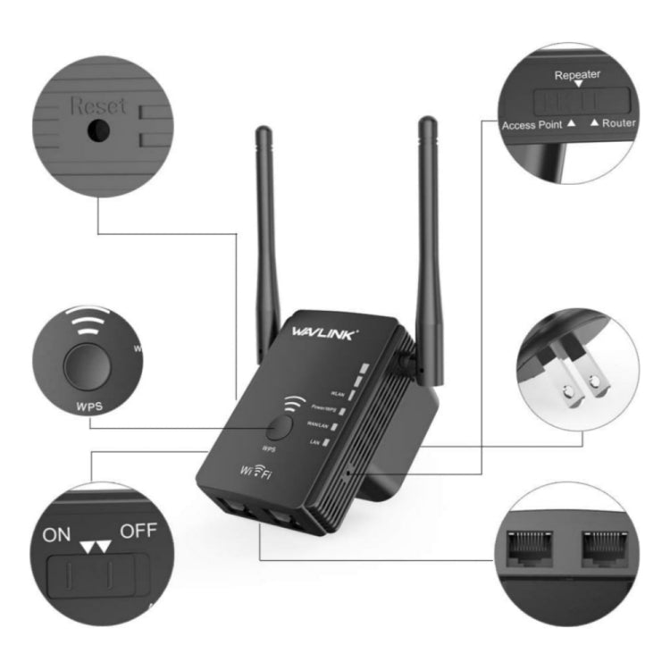 Wavlink WN578R2 With 2 External Antennas N300 Wireless AP/Range Extender/Router, Plug:AU Plug - Wireless Routers by WAVLINK | Online Shopping South Africa | PMC Jewellery | Buy Now Pay Later Mobicred