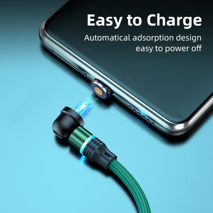 ENKAY 3 in 1 3A USB to Type-C / 8 Pin / Micro USB Magnetic 540 Degrees Rotating Fast Charging Cable, Length:1m(Green) - Charging Cable & Head by ENKAY | Online Shopping South Africa | PMC Jewellery | Buy Now Pay Later Mobicred