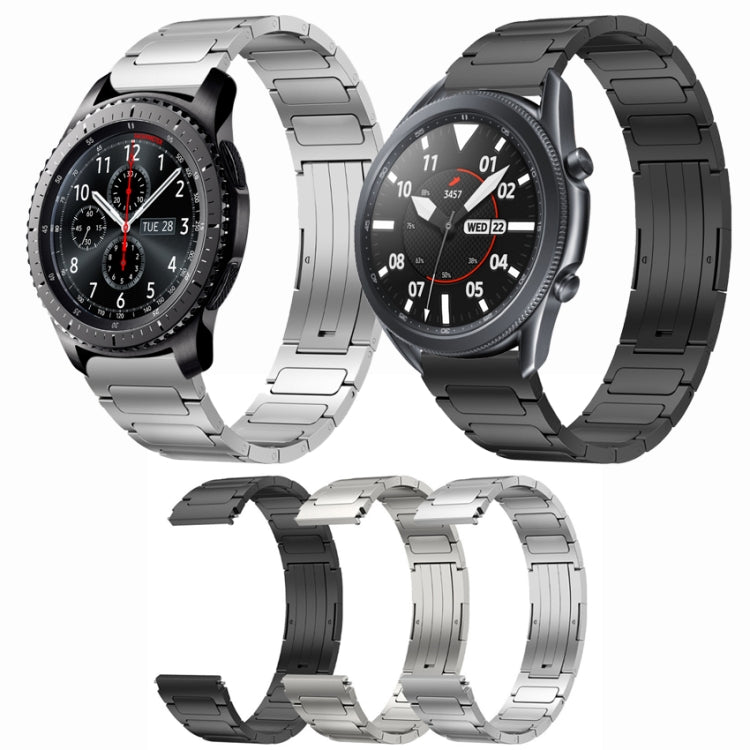 For Samsung Gear S3 Frontier 22mm I-Shaped Titanium Alloy Watch Band(Sliver) - Watch Bands by PMC Jewellery | Online Shopping South Africa | PMC Jewellery